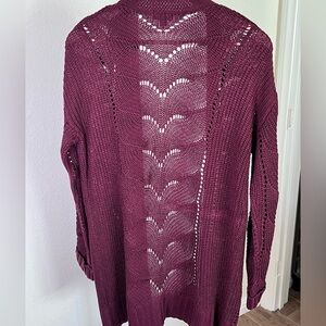 SO Elegant burgundy Knit Women's Sweater